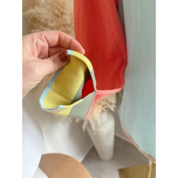 Zaket & Plover Womens Small Colorblock Crewneck Sweater Long Sleeve Pocket Knit - Picture 4 of 8